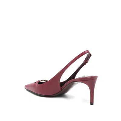 Dolce & Gabbana Scarpe Con Tacco Lollo In Pelle Porpora  Donna In Burgundy