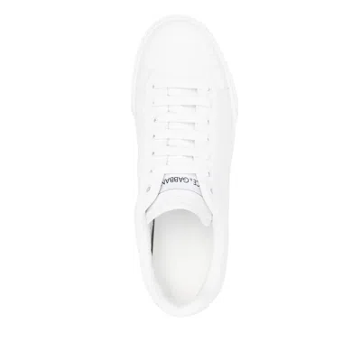 Dolce & Gabbana Leather Sneakers In White