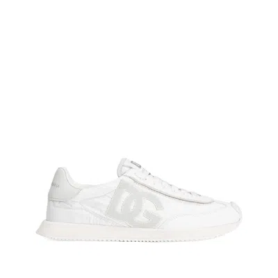 Dolce & Gabbana Cushion Sneaker In Mixed Materials Color White In White