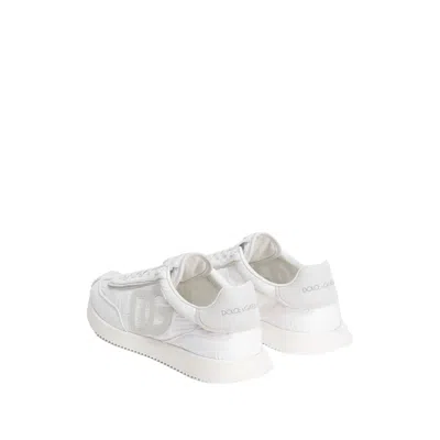 Dolce & Gabbana Cushion Sneaker In Mixed Materials Color White In White