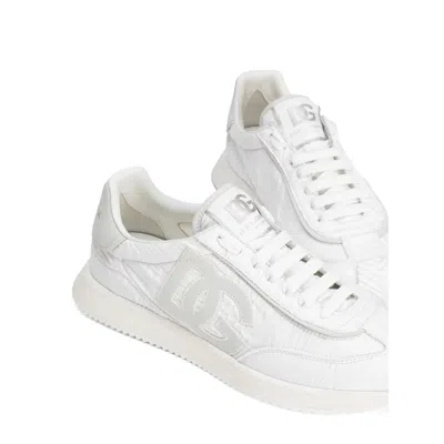 Dolce & Gabbana Cushion Sneaker In Mixed Materials Color White In White