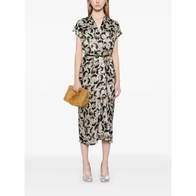Dries Van Noten Dilian Midi Dress In Black