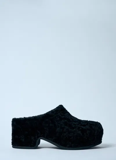 Dries Van Noten Men Sherpa Clogs In Black