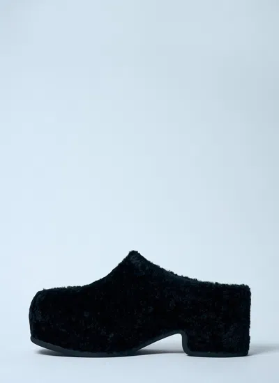 Dries Van Noten Men Sherpa Clogs In Black