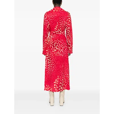Dries Van Noten Printed Coat In Red