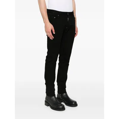 Dsquared2 Slim-fit Black Denim Pants In Black
