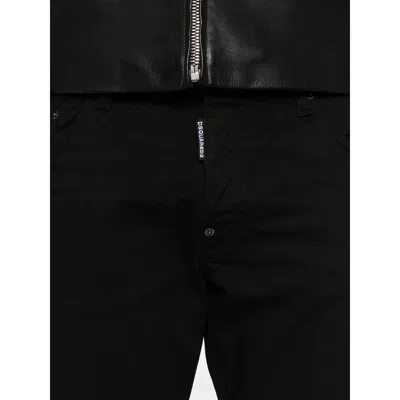 Dsquared2 Slim-fit Black Denim Pants In Black