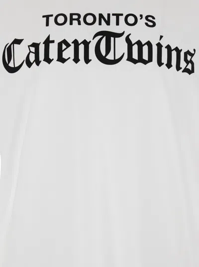 Dsquared2 White T-shirt With Logo On The Front In Cotton Man In White