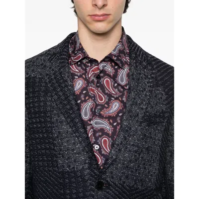 Etro Wool-blend Patchwork Blazer In Black