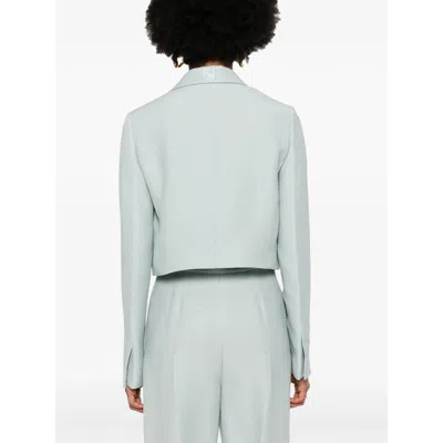 Fendi Powder Blue Wool Blend Blazer