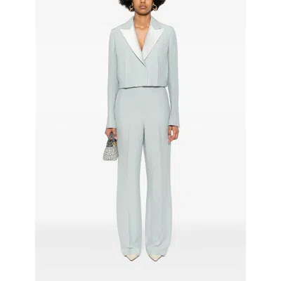 Fendi Powder Blue Wool Blend Blazer