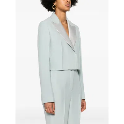 Fendi Powder Blue Wool Blend Blazer