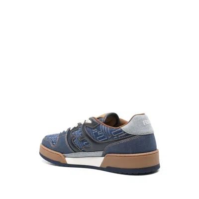 Fendi Match Jacquard Ff Sneaker Blue In Multi