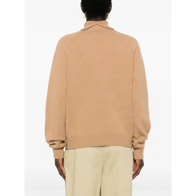 Fendi Logo-embroidered Sweater In Brown