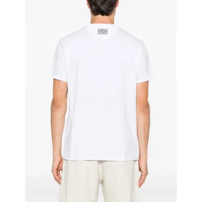 Fendi Stamp Crew Neck Patch Detail Short Sleeves In White