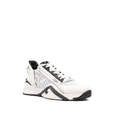 Fendi Men Flow Sneakers In White