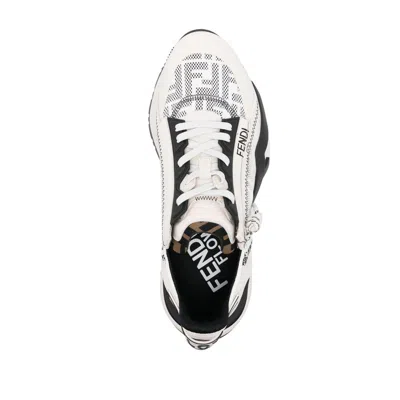Fendi Men Flow Sneakers In White
