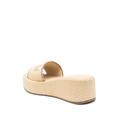 Fendi Slippers Sunshine In Rafia Donna In Brown