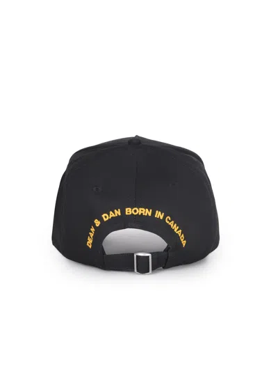 Dsquared2 Flag Patch Cotton Canvas Baseball Hat