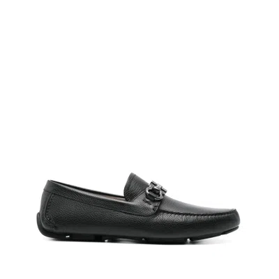 Ferragamo Flat Shoes Blacks And Greys In Black