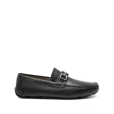 Ferragamo Flat Shoes Blacks And Greys In Black