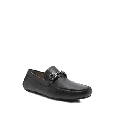 Ferragamo Flat Shoes Blacks And Greys In Black