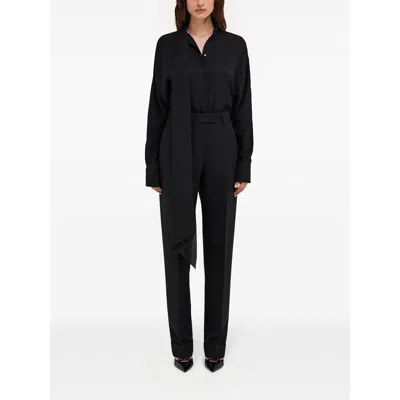 Ferragamo Shirts Black In Blue