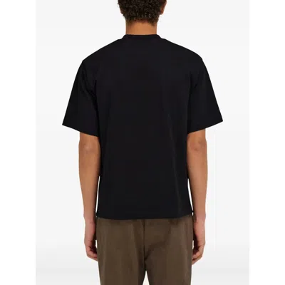 Ferragamo Crew Neck Graphic Print Short Sleeves T-shirt In Black
