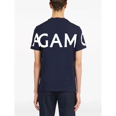 Ferragamo Logo-print Cotton T-shirt In Black