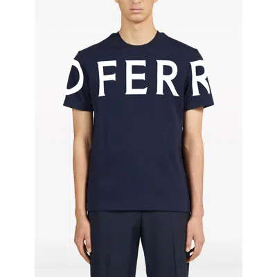Ferragamo Logo-print Cotton T-shirt In Black