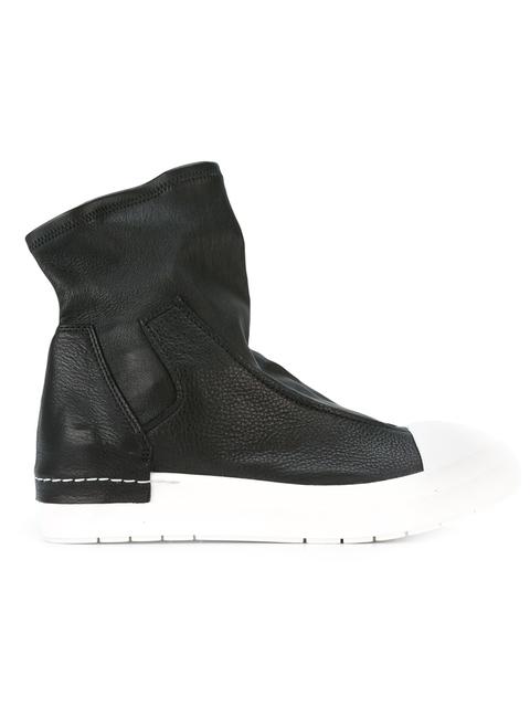 Cinzia Araia 20mm Stretch Leather Sneaker Boots, Black | ModeSens