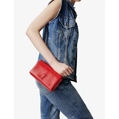 Christian Louboutin Womens Loubi54 Patent Leather Crossbody Bag