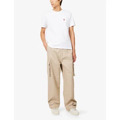 Ami Alexandre Mattiussi Ami Paris Ami De Coeur White Oversize T Shirt