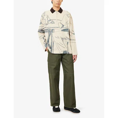 Jw Anderson Rugby Polo Shirt With Print In Neutral
