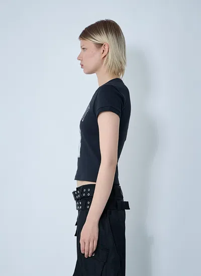 Ganni T-shirt In Cotone Ardesia   Donna In Gray