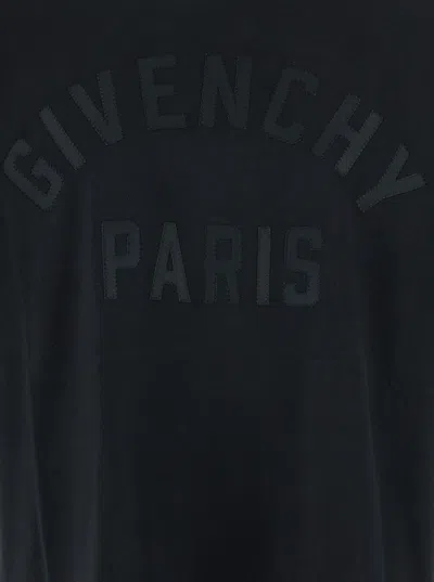Givenchy Black T-shirt With Maxi Logo On The Front In Cotton Man