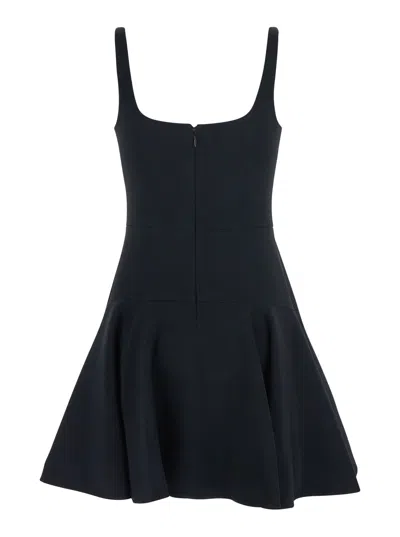 Givenchy Fluted Mini Dress In Black