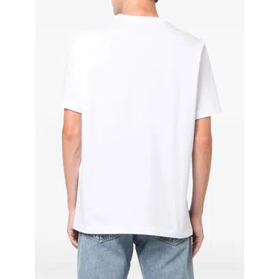 Golden Goose White T-shirt With Round Neck And One Star Logo Print On The Front In Cotton Man