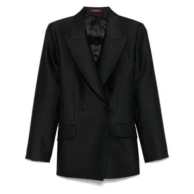 Gucci Wool Silk Gabardine Jacket In Black