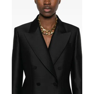Gucci Wool Silk Gabardine Jacket In Black