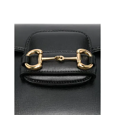 Gucci Black Horsebit 1955 Small Crossbody Bag In Black