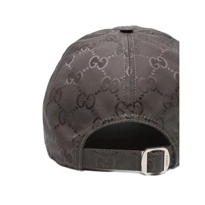 Gucci Baseball Cap Grey In Nylon Gg In Brown