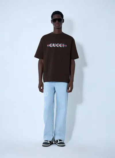 Gucci Button Fly Jeans In Blue
