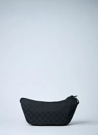 Gucci Large Messenger Bag Embossed Pattern In Black