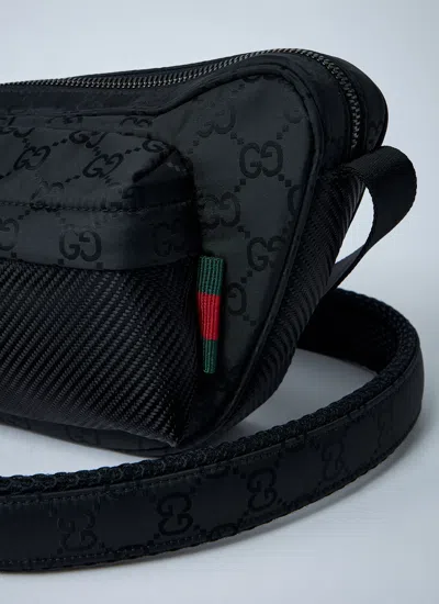 Gucci Large Messenger Bag Embossed Pattern In Black