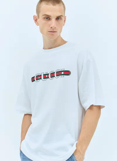 Gucci Men Cotton Jersey T-shirt With Print In White