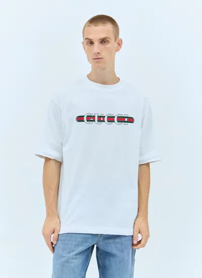 Gucci Men Cotton Jersey T-shirt With Print In White