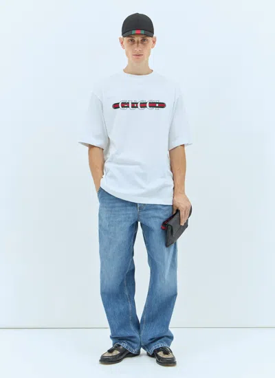 Gucci Men Cotton Jersey T-shirt With Print In White