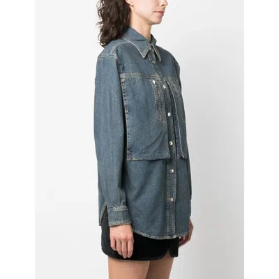 Isabel Marant Stonewashed Denim Overshirt In Blue