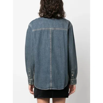 Isabel Marant Stonewashed Denim Overshirt In Blue
